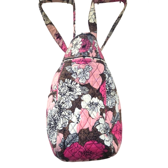 Vera Bradley Pink and Brown Quilted Tote Bag - Picture 2 of 10